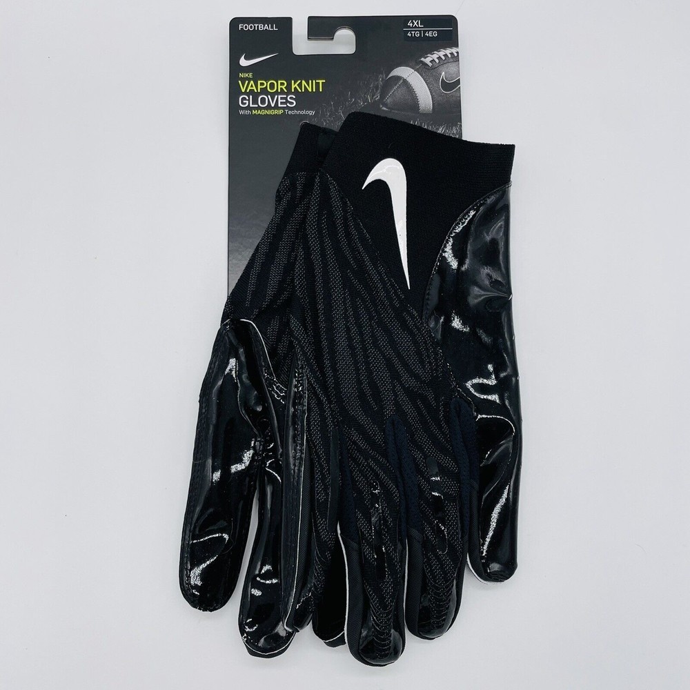NWT NIKE Vapor Knit Skill Football Gloves Black MAGNIGRIP Men Sz 4XL DM0056 091